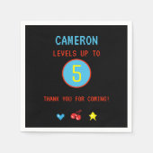 アーケードビデオゲームの誕生日パーティーありがとう スタンダードカクテルナプキン (正面)