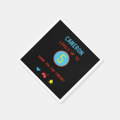 アーケードビデオゲームの誕生日パーティーありがとう スタンダードカクテルナプキン (角)