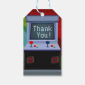 アーケードビデオゲームの誕生日パーティーのお返し ギフトタグ (裏面)