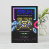 アーケードビデオゲームネオンレーザーボーイ誕生日 招待状 (スタンド正面)