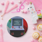アーケードビデオゲーム誕生日パーティー ペーパープレート (パーティー)