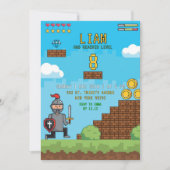 アーケードビデオゲーム レベルアップ 誕生日 招待状 (正面)