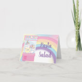 アーケードピンク爪機誕生日フードテントカード サンキューカード (正面)