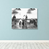 アーケードボーリング路地， 1909 キャンバスプリント (インサイチュ (ウッドフロア))