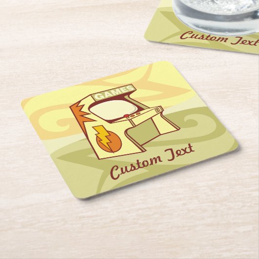 アーケードマシン角紙コースター スクエアペーパーコースター (アングル)