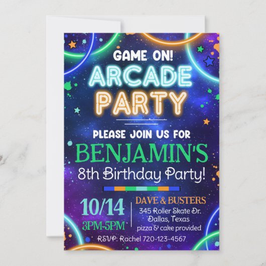 アーケード招待状、グローアーケード招待状 招待状 (正面)