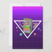 アーケード誕生日ゲーマーネオンパーティの招待状 招待状 (裏面)