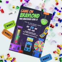 アーケード誕生日パーティーの招待