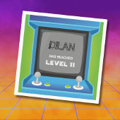 アーケード誕生日、ゲーマー誕生日の招待 スタンダードカクテルナプキン