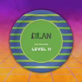 アーケード誕生日、ゲーマー誕生日の招待 ペーパープレート