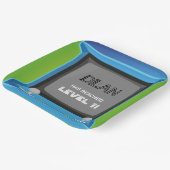 アーケード誕生日、ゲーマー誕生日の招待 ペーパープレート (傾斜あり)