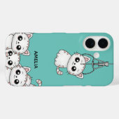 アーケード クレーン かわいい 子猫 グラバー 名入れ Case-Mate iPhoneケース (裏面 (横))
