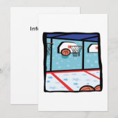 アーケード バスケットボール 招待状 (正面/裏面)