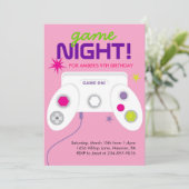 アーケード ビデオ ゲームの誕生日パーティー招待状 招待状 (スタンド正面)