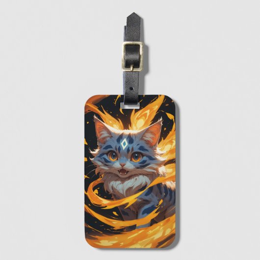 アーケーンEmber:燃え上がった子猫は身近 ラゲッジタグ (正面縦)
