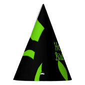 アーコンテンポラリートグリーン/ブラック誕生日 パーティーハット (左)