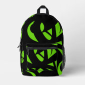 アーコンテンポラリートグリーン/ブラック プリントバックパック (正面)