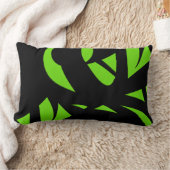 アーコンテンポラリートグリーン/ブラック ランバークッション (ブランケット)