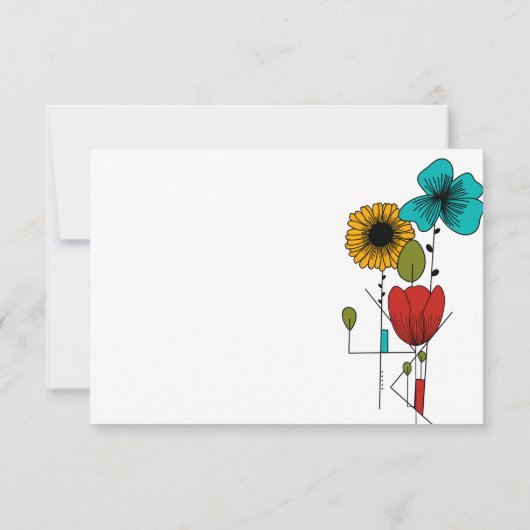 アーコンテンポラリートノヴォーフローラウェディングRSVP 出欠カード (裏面)