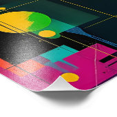 アーコンテンポラリートモダンポートレート女性緑ピンク フォトプリント            (角)