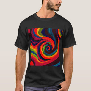 アーサイケデリックトデザイン – 渦巻きカラーパターン Tシャツ