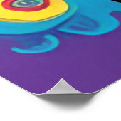 アーサイケデリックトポップ・アートのポートレートネオ鮮やかントリップ（幻覚体験）のような ポスター (角)