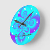 アーサイケデリックト ラウンド壁時計 (傾斜)