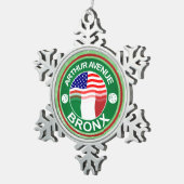アーサーの道のブロンクスのイタリアンなクリスマスのオーナメント スノーフレークピューターオーナメント (右)