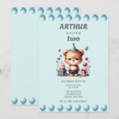 アーサーの2歳の誕生日 招待状 (正面/裏面)