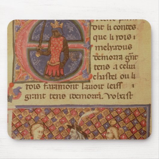 アーサーを個別指導するマーリン マウスパッド (正面)