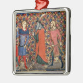 アーサーを個別指導するマーリン メタルオーナメント (左)