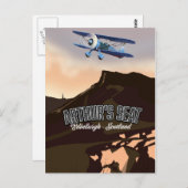 アーサーズシートエディンバラスコットランド ポストカード (正面/裏面)