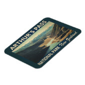 アーサーズパス国立公園ニュージーランドヴィンテージ マグネット (左側)