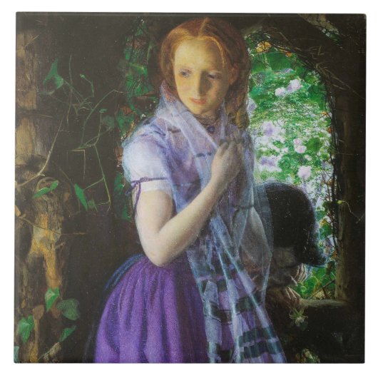 アーサーヒューズ著4月愛 タイル (正面)