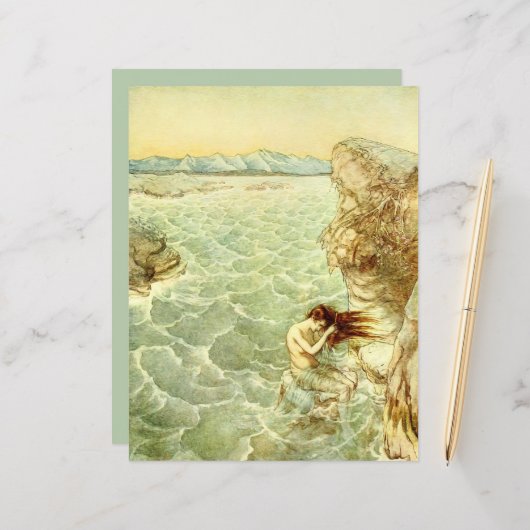 アーサーラクカムイラストレーションニンフon aロック紙 (正面/裏面インサイチュ)