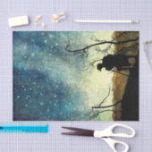 アーサーラッカムイラストレーションナイライトシルエット 薄葉紙 (クラフト)