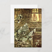 アーサーラッカム – アクリスマスキャロル – 幽霊たち サンキューカード (正面/裏面)