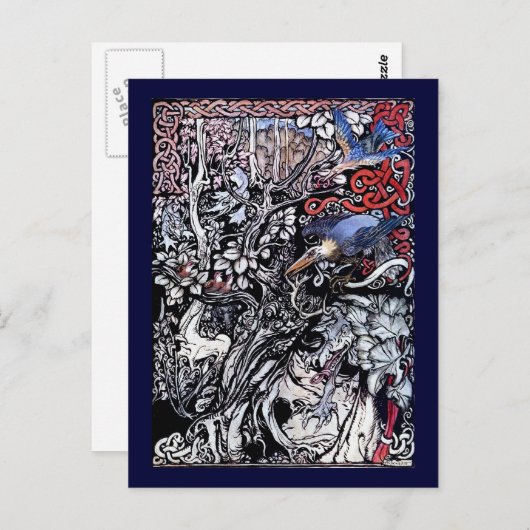 アーサーラックハムアイリッシュファイリーテイルズイラストレーション ポストカード (正面/裏面)