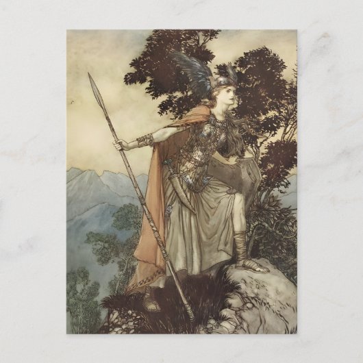 アーサーラックハムリチャード・ワーグナー・ブリュンヒルデバイキング ポストカード (正面)