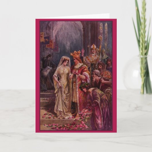 アーサーヴィンテージ王の結婚式の招待状 カード (正面)