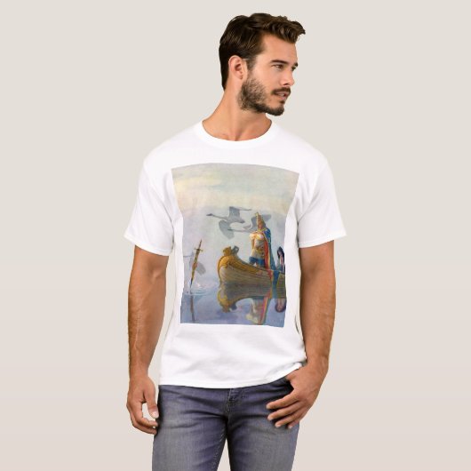 アーサー及びExcalibur、N.C Wyethによるc. 1922年王 Tシャツ (正面フル)