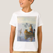 アーサー及びExcalibur、N.C Wyethによるc. 1922年王 Tシャツ (正面)