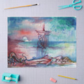 アーサー湖の伝説のグノーモンと女性 薄葉紙 (クラフト)