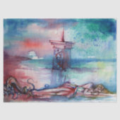 アーサー湖の伝説のグノーモンと女性 薄葉紙 (正面)