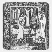 アーサー湖の女性 スクエアシール (正面)