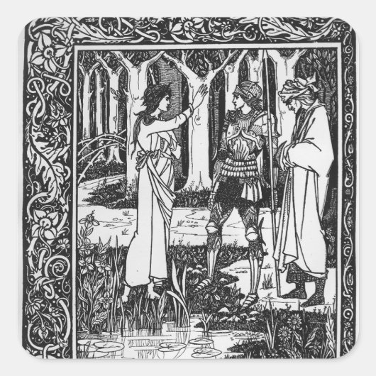 アーサー湖の女性 スクエアシール (正面)