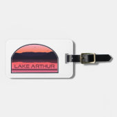 アーサー湖ペンシルバニア赤い日の出 ラゲッジタグ (正面横)