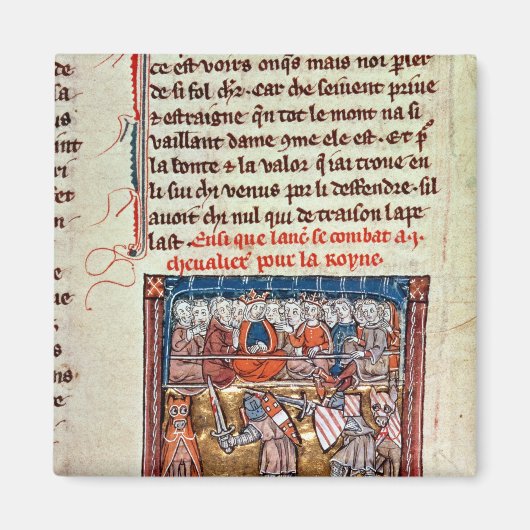 アーサー王とギニーは馬を見て マグネット (正面)