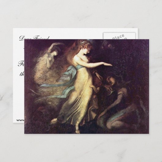 アーサー王と妖精の女王はヒュッリ・ヨハン ポストカード (正面/裏面)