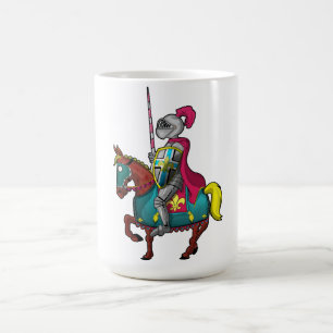 アーサー王の中世の騎士と馬 コーヒーマグカップ